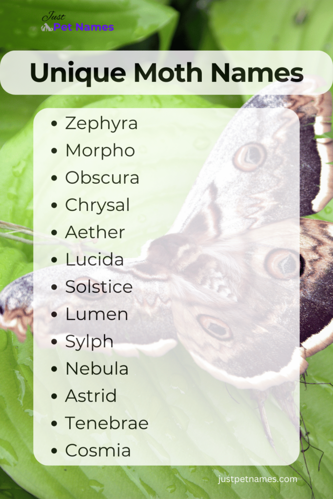 Unique Moth Names